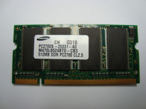 Памет за лаптоп DDR 512MB 333Mhz PC-2700 Samsung